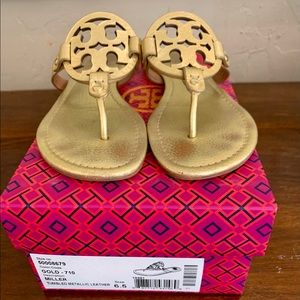 Tory Burch Gold Miller Sandal